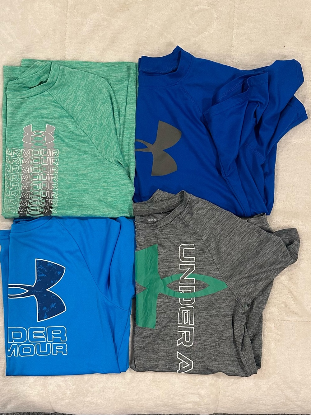 Set of FOUR Under Armour Kids Short Sleeve Tees